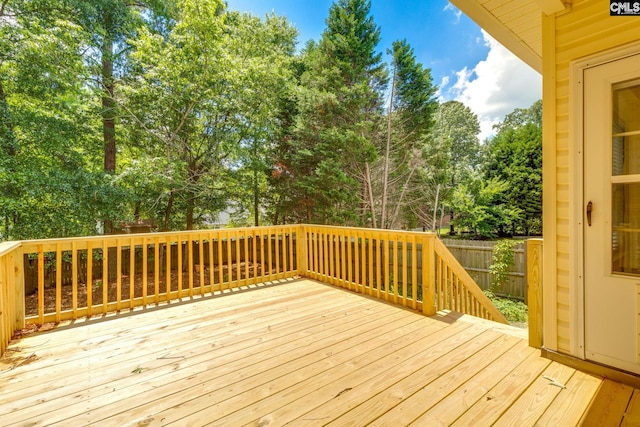 1113 Walden Place Dr, Elgin, SC 29045 - wooden terrace with view of scattered trees
