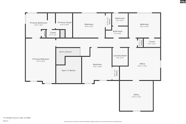 1113 Walden Place Dr, Elgin, SC 29045 - floor plan / room layout