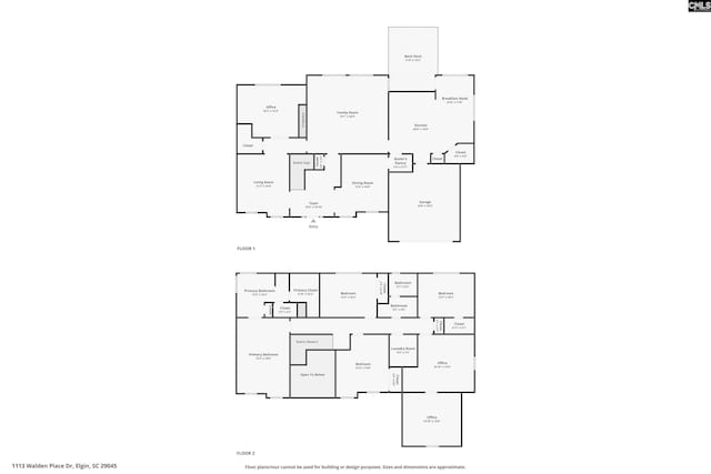 1113 Walden Place Dr, Elgin, SC 29045 - room layout