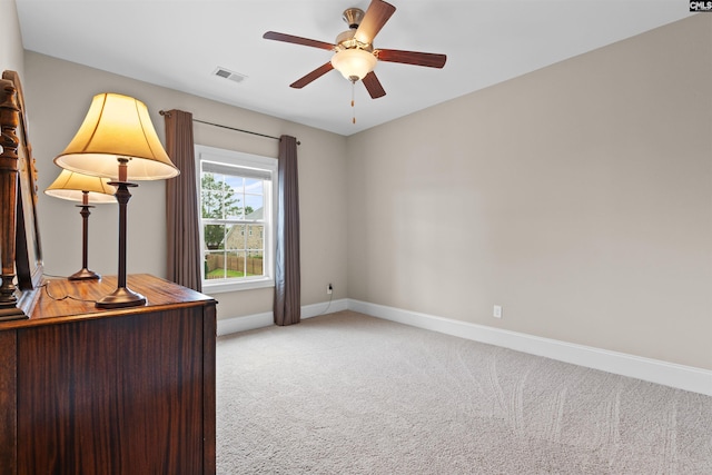 135 Bay Wren Rd, Blythewood, SC 29016 - office space featuring light carpet, baseboards, and ceiling fan