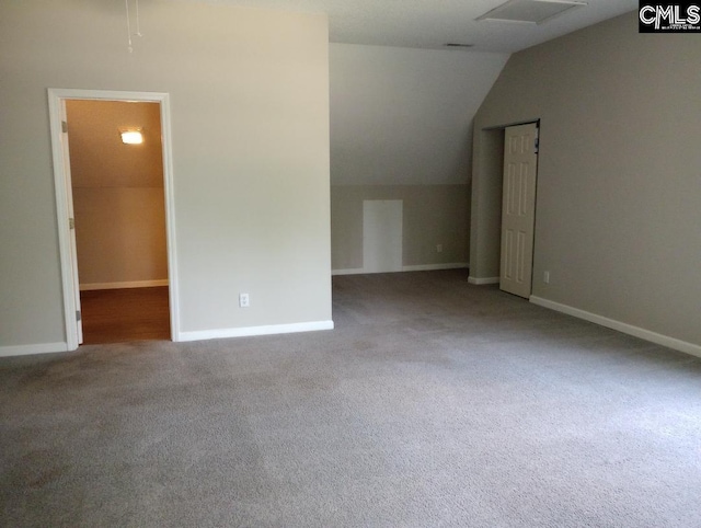 1699 Green Hill Rd, Lugoff, SC 29078 - additional living space with carpet floors, lofted ceiling, and baseboards