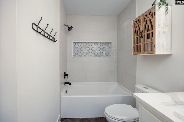 67 Ole Still Ln, Elgin, SC 29045 - bathroom featuring toilet, shower / washtub combination, and vanity