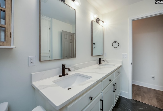 67 Ole Still Ln, Elgin, SC 29045 - bathroom with double vanity and toilet