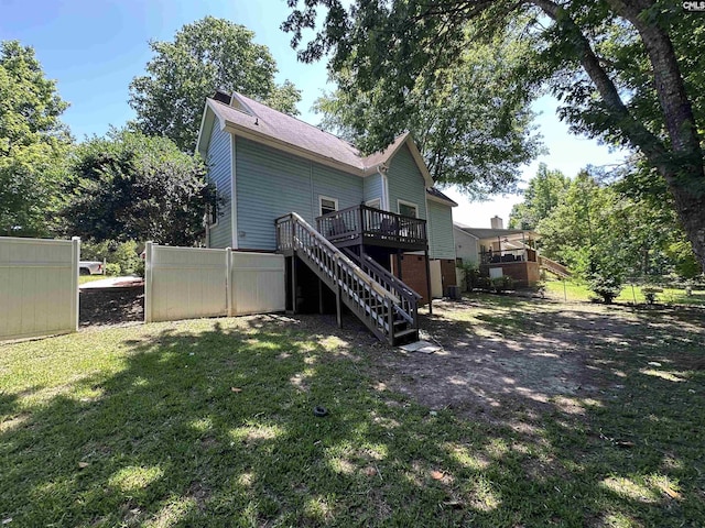 109 Cranewater Dr, Columbia, SC 29212 - rear view of property featuring a deck and stairs