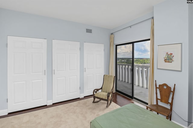 1829 Senate St Unit 11-A, Columbia, SC 29201 - bedroom with access to outside and carpet flooring