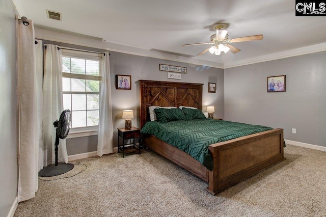 115 Chestnut Woods Ln, Columbia, SC 29212 - bedroom featuring carpet floors, baseboards, and a ceiling fan