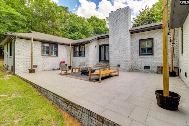 216 Jacobs Mill Pond Rd, Elgin, SC 29045 - view of patio featuring an outdoor fire pit and entry steps
