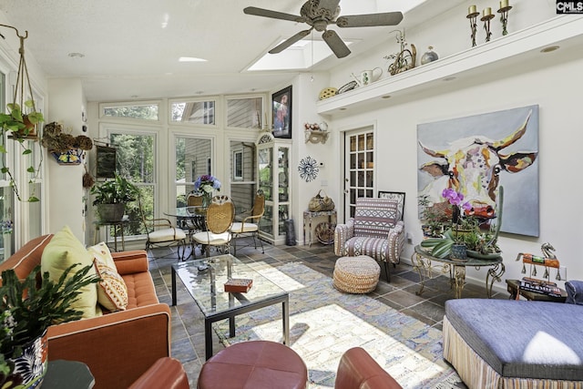 111 Rusty Barn Rd, Columbia, SC 29212 - sunroom featuring a skylight and vaulted ceiling