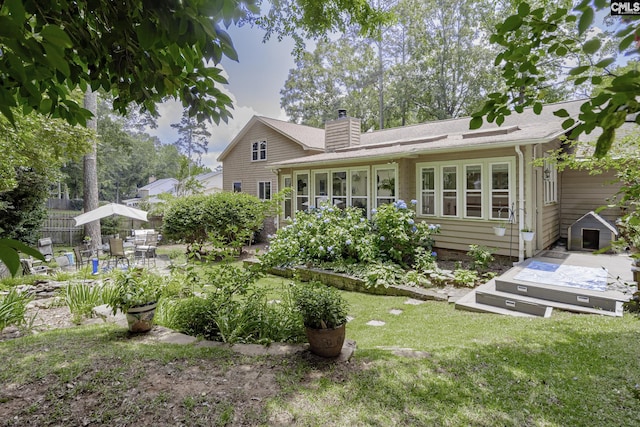 111 Rusty Barn Rd, Columbia, SC 29212 - back of house with a chimney and a patio