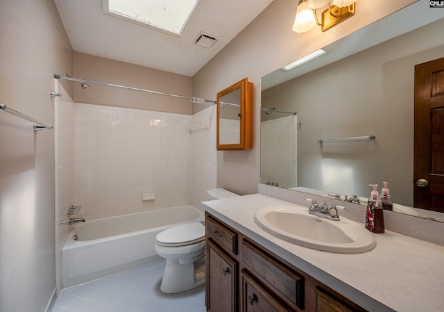 800 Wotan Rd, Columbia, SC 29229 - bathroom featuring toilet, tub / shower combination, vanity, and tile patterned flooring