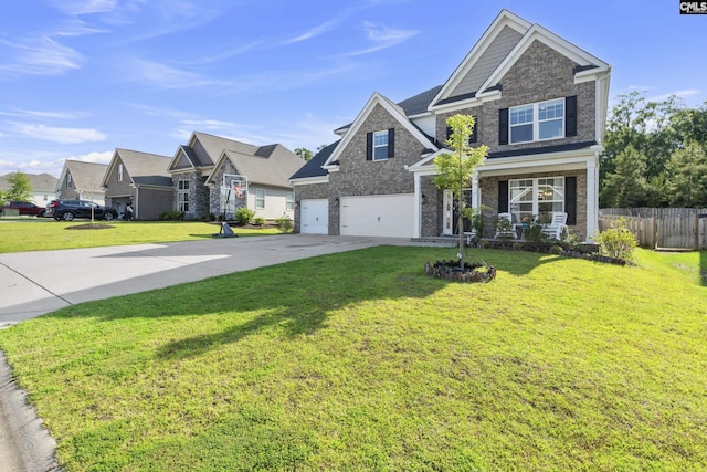 309 Springbrook Way, Chapin, SC 29036 - craftsman house with an attached garage, concrete driveway, brick siding, and a residential view