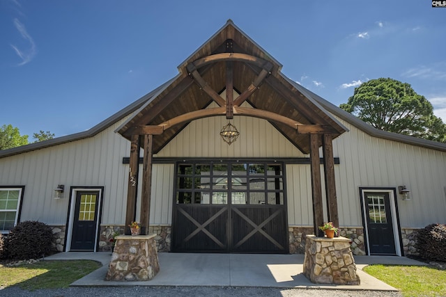 1122 Rawl Rd, Lexington, SC 29072 - entrance to property featuring stone siding and board and batten siding