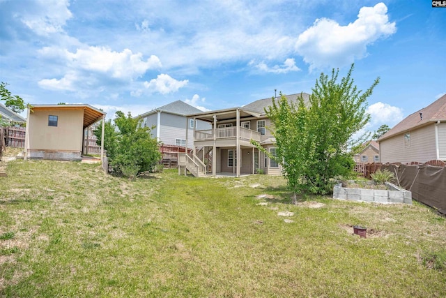 506 Moulton Way W, Columbia, SC 29170 - back of house with stairs, a wooden deck, and a vegetable garden