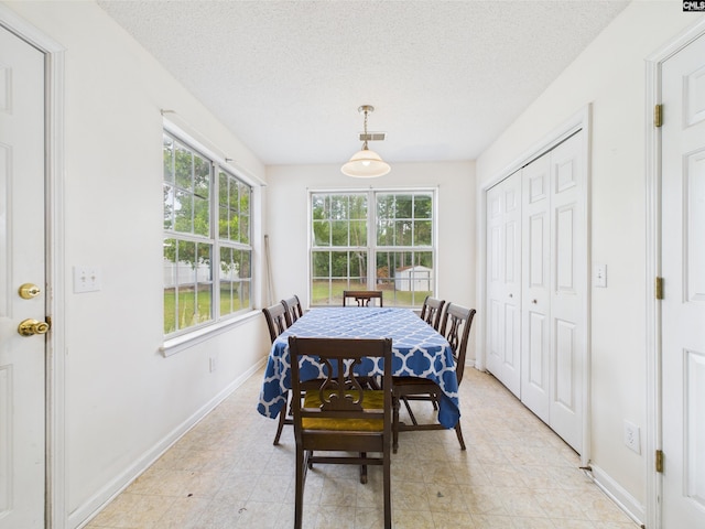 40 Driftwood Ave, Elgin, SC 29045 - dining room featuring a textured ceiling, baseboards, and light tile patterned flooring