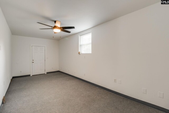6319 Briarwood Rd, Columbia, SC 29206 - empty room featuring ceiling fan, carpet, and baseboards