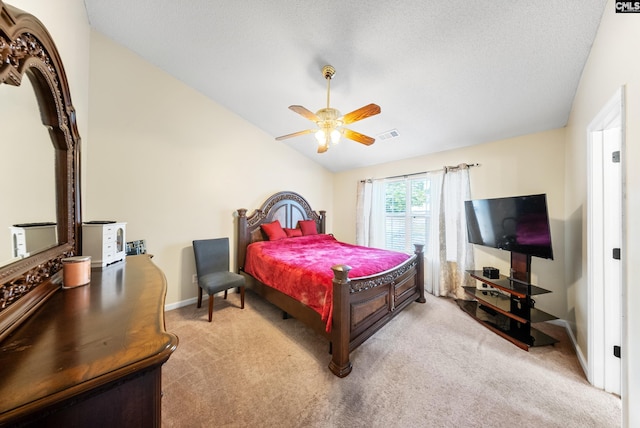 5 Indigo Lake Ct, Columbia, SC 29229 - bedroom with carpet, vaulted ceiling, a ceiling fan, and baseboards