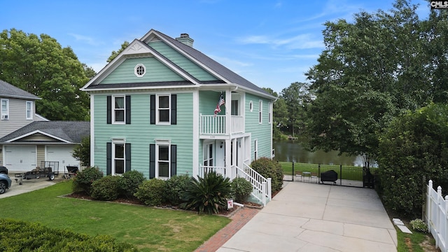 1130 Coatesdale Rd, Columbia, SC 29209 - view of front of home featuring a chimney and a balcony