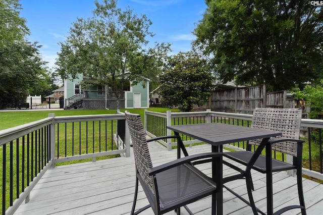 1130 Coatesdale Rd, Columbia, SC 29209 - wooden terrace with outdoor dining area