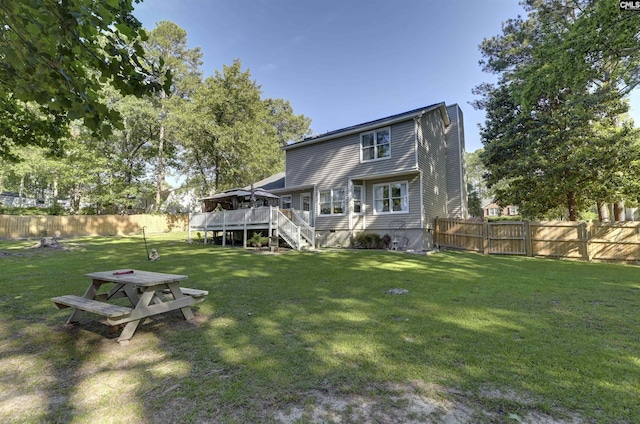 213 Windwood Dr, Elgin, SC 29045 - back of property featuring a deck and stairs