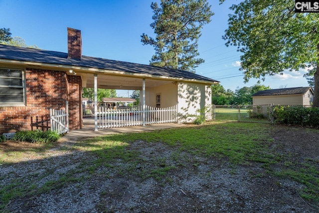 200 Shady Ln, Cayce, SC 29033 - back of property with a chimney and brick siding