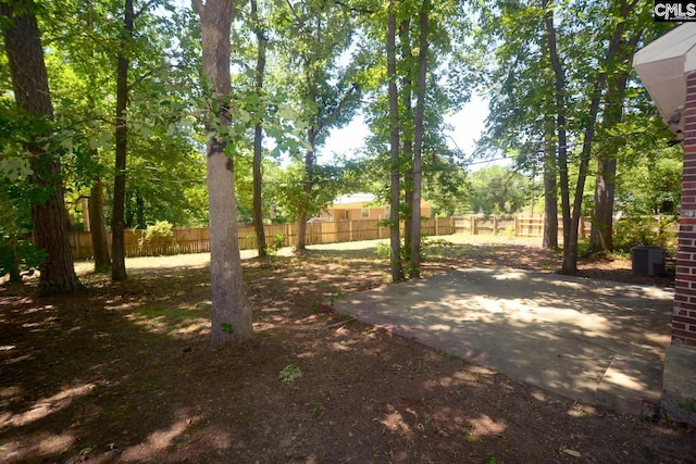 4257 Donavan Dr, Columbia, SC 29210 - fenced backyard with a patio and central air condition unit