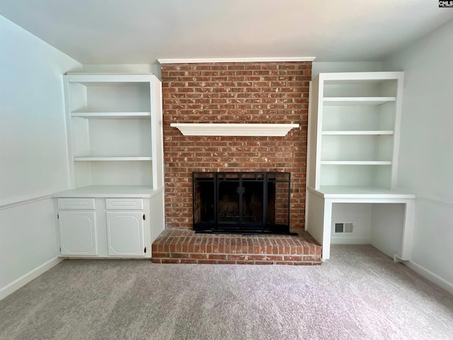 117 Fire Thorn Ln, Columbia, SC 29223 - unfurnished living room featuring carpet floors, a fireplace, and baseboards