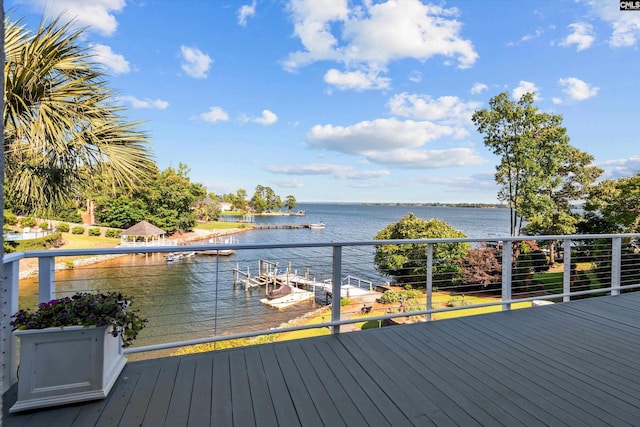 132 Magnolia Key Dr, Chapin, SC 29036 - wooden deck with a water view