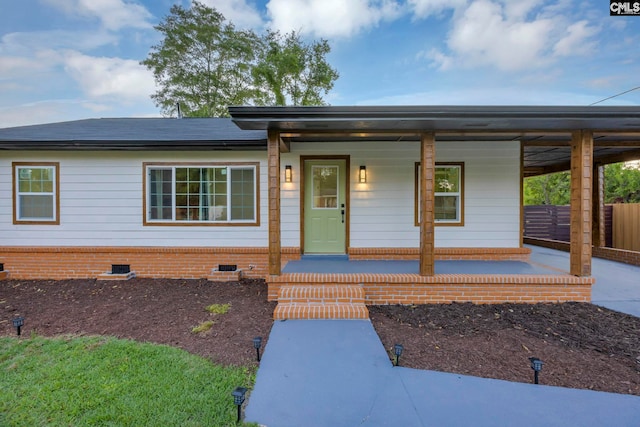3509 Baywater Dr, Columbia, SC 29209 - single story home with covered porch and crawl space
