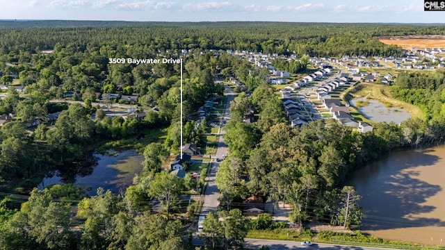 3509 Baywater Dr, Columbia, SC 29209 - aerial overview of property's location featuring a heavily wooded area