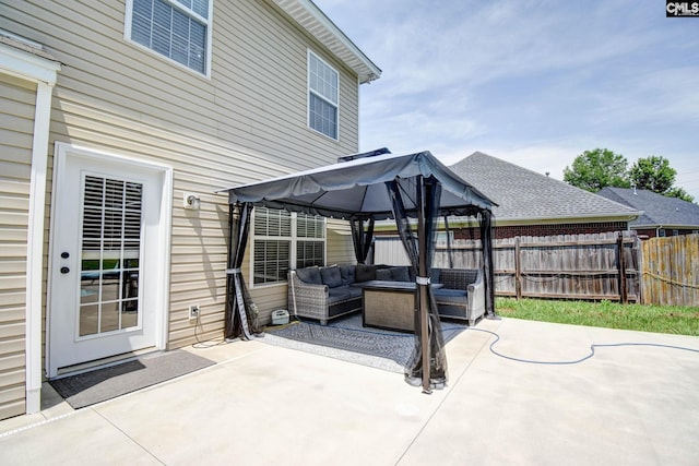 113 Dutch Oaks Dr, Irmo, SC 29063 - fenced backyard featuring an outdoor living space, a gazebo, and a patio area