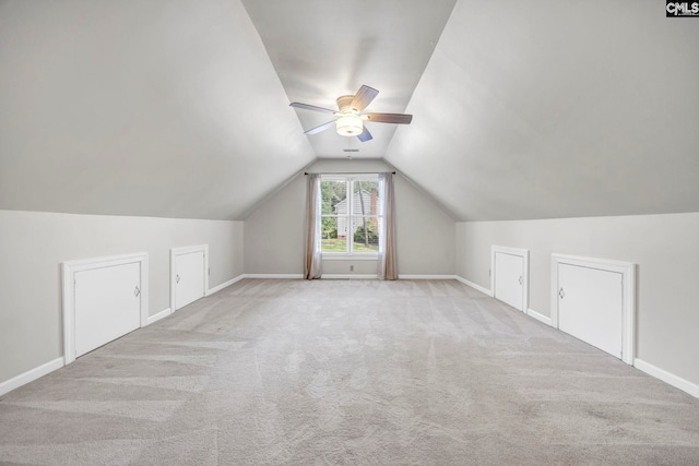 101 Stephenson Ln, Columbia, SC 29212 - bonus room featuring carpet flooring, ceiling fan, vaulted ceiling, and baseboards