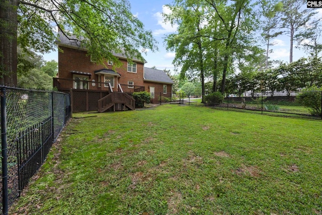 101 Stephenson Ln, Columbia, SC 29212 - view of yard featuring stairs and a deck