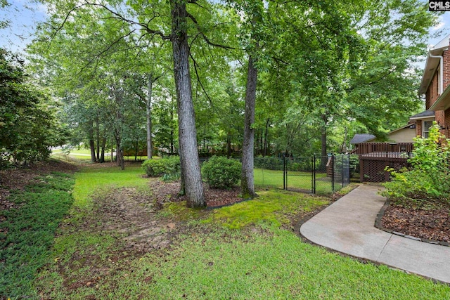 101 Stephenson Ln, Columbia, SC 29212 - view of yard with a wooden deck and a gate