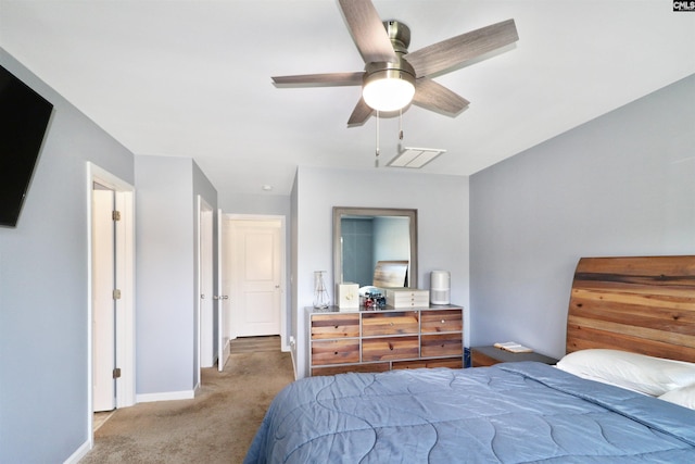 542 Pineberry Ct, West Columbia, SC 29170 - carpeted bedroom featuring baseboards and ceiling fan