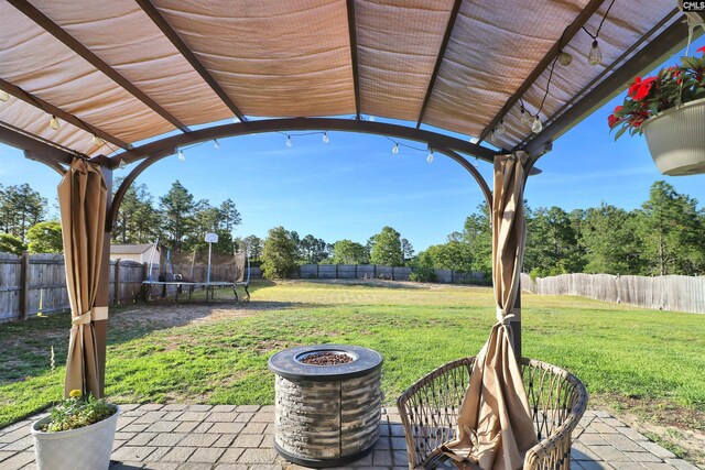 542 Pineberry Ct, West Columbia, SC 29170 - view of patio / terrace featuring a trampoline and a pergola