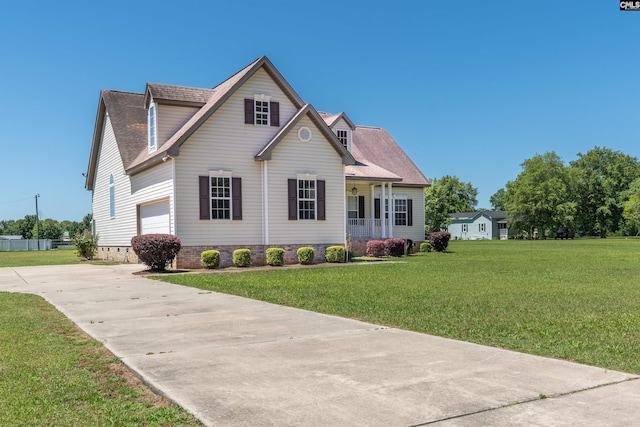 6126 Slab Landing Dr, Cope, SC 29038 - traditional-style home with a front yard, concrete driveway, a porch, roof with shingles, and crawl space