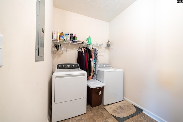 6126 Slab Landing Dr, Cope, SC 29038 - laundry room featuring washing machine and dryer, baseboards, and electric panel