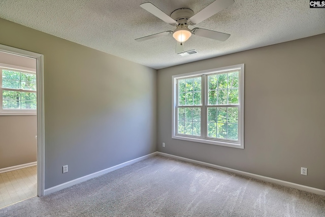 198 Beaver Creek Cir, Lugoff, SC 29078 - carpeted spare room with a ceiling fan, a textured ceiling, and baseboards