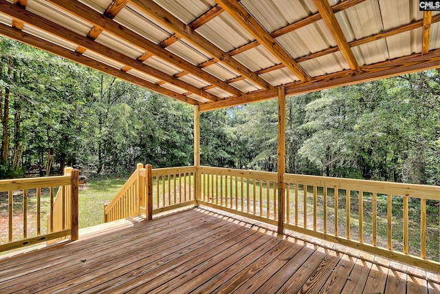198 Beaver Creek Cir, Lugoff, SC 29078 - deck with view of scattered trees