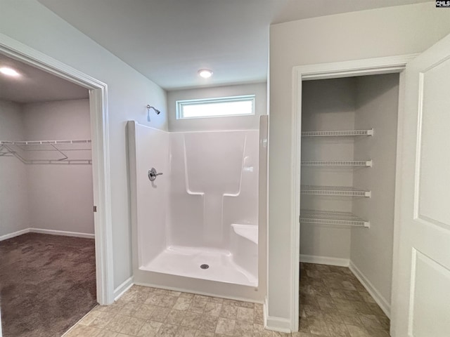 184 Windfall Rd, Blythewood, SC 29016 - full bath featuring a shower, a spacious closet, and baseboards