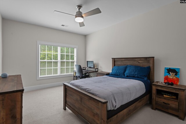 204 Peninsula Way, Columbia, SC 29229 - bedroom with carpet floors, baseboards, a ceiling fan, and an office area