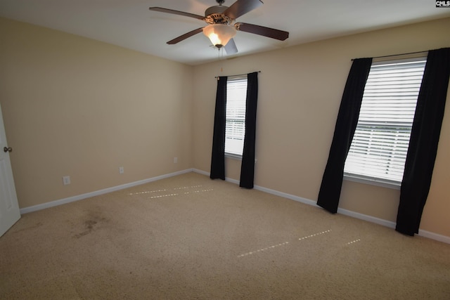 267 Courtside Dr, Lexington, SC 29073 - unfurnished room featuring ceiling fan, light colored carpet, and baseboards