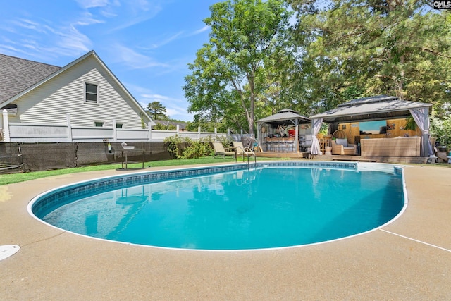 336 S Royal Tower Dr, Irmo, SC 29063 - view of swimming pool featuring a gazebo and an outdoor living space