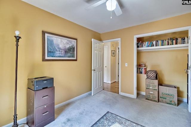 148 Lake Murray Ter, Lexington, SC 29072 - carpeted bedroom featuring baseboards and ceiling fan