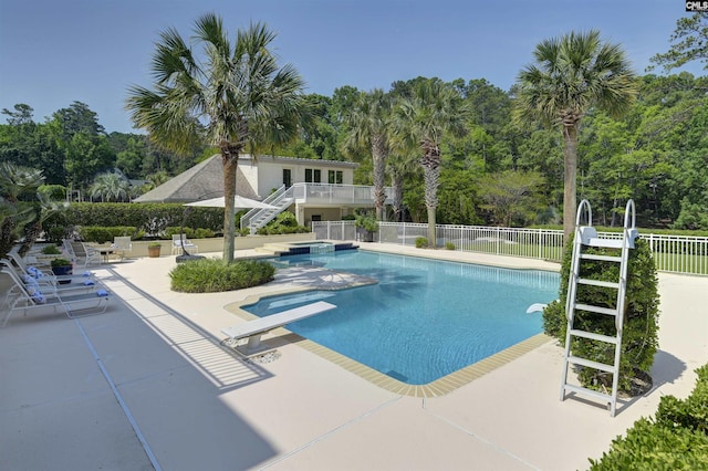 520 Sail Point Way, Columbia, SC 29212 - view of pool with stairs, a patio, and a diving board