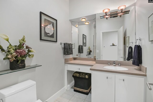 520 Sail Point Way, Columbia, SC 29212 - bathroom with toilet, vanity, tile patterned flooring, and baseboards