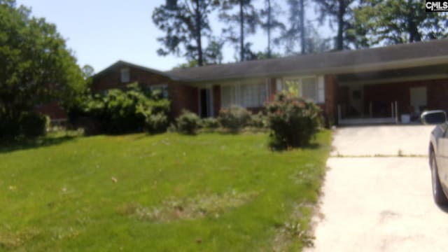 3208 Downes Grove Rd, Columbia, SC 29209 - single story home with concrete driveway, a front yard, and an attached carport
