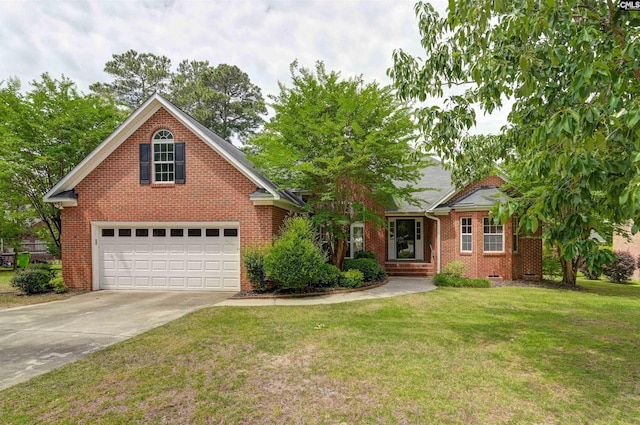 403 Fallen Leaf Dr, Columbia, SC 29229 - traditional home featuring brick siding, concrete driveway, a front lawn, and crawl space