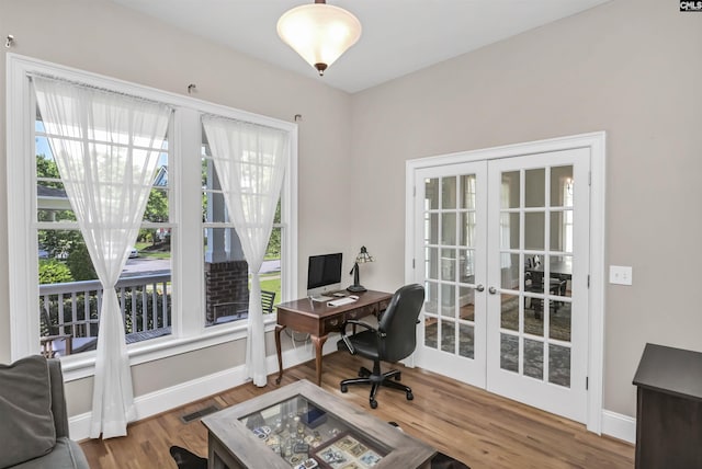 128 Van Der Horst Dr, Columbia, SC 29229 - home office featuring french doors, healthy amount of natural light, baseboards, and wood finished floors