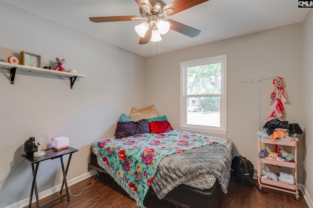 317 Westbridge Rd, Columbia, SC 29223 - bedroom featuring wood finished floors, baseboards, and ceiling fan